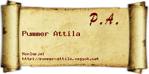 Pummer Attila névjegykártya